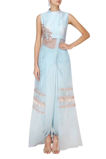 Masumi Mewawalla Asymmetric Top & Dhoti Pant Set 