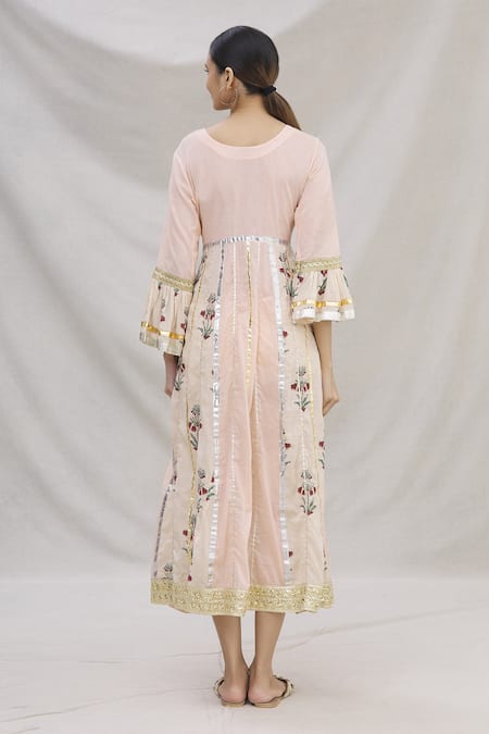 Kunwarani Ritu Floral Motif Anarkali with Dupatta 