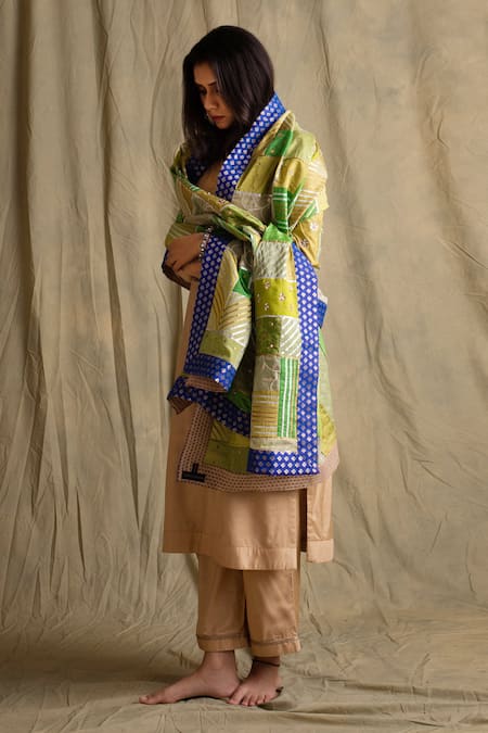 Shop Priyanka Raajiv Green Silk, Cotton, Banarasi Dupatta at Aza Fashions Shop_Priyanka Raajiv_Green Silk, Cotton, Banarasi Dupatta _at_Aza_Fashions