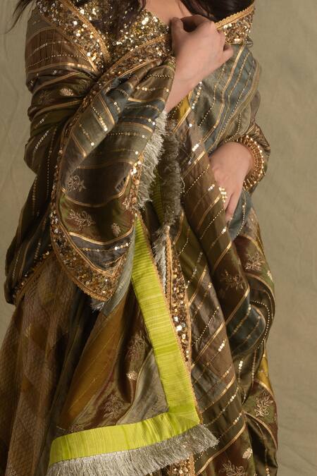 Priyanka Raajiv Green Silk, Cotton, Banarasi Dupatta at Aza Fashions Priyanka Raajiv_Green Silk, Cotton, Banarasi Dupatta _at_Aza_Fashions