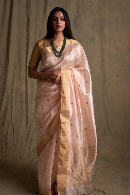 Pink Bagru Printed Pure Chanderi Silk Sarees Get Extra 10% Discount on –  Dailybuyys