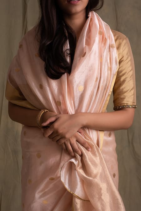 Shop Priyanka Raajiv Pink Chanderi Silk Embroidered Saree Online at Aza Fashions Shop_Priyanka Raajiv_Pink Chanderi Silk Embroidered Saree _Online_at_Aza_Fashions