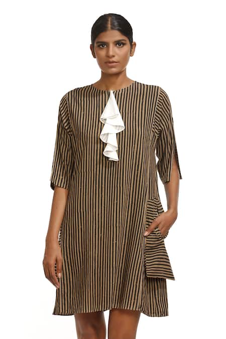 Buy VAN HEUSEN Womens Striped Shirt Dress | Shoppers Stop