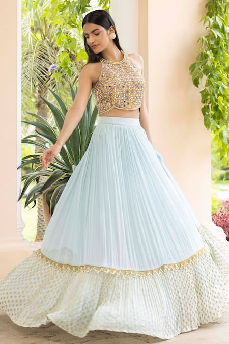 Buy Campaign Trends Navy Blue Velvet White Stone Work Lehenga Choli With  Grey Net With Velvet Border and White Stone Work Dupatta-288- Navy Blue  Online In India At Discounted Prices