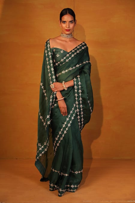 Esha Koul Embroidered Saree with Blouse 