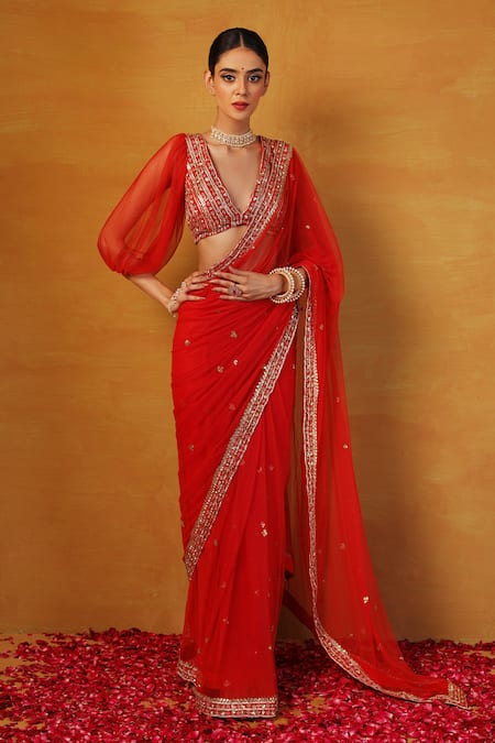 Esha Koul Embroidered Saree with Blouse 