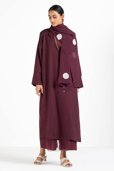 Buy Three Purple Organza Polka Dot Scarf at Aza Fashions Buy_Three_Purple Organza Polka Dot Scarf _at_Aza_Fashions