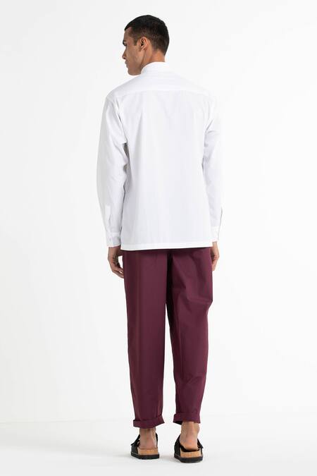 Relaxed Fit Linen-blend trousers - Beige - Men | H&M
