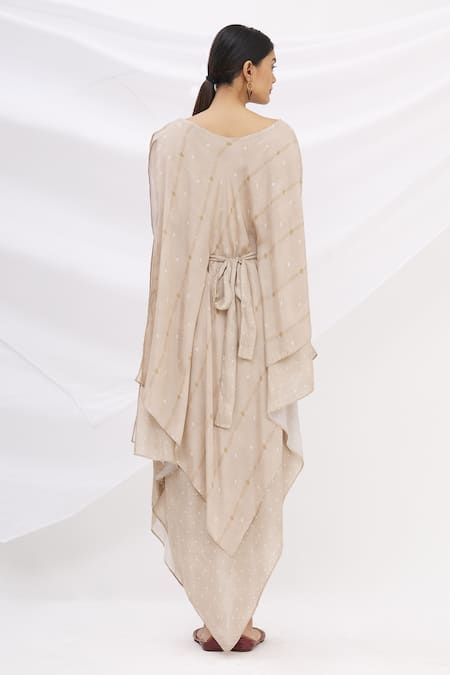 Shop 17:17 By Simmi Saboo Beige Cotton Silk Embroidery Round Asymmetric Kurta And Dhoti Pant Set at Aza Fashions Shop_17:17 By Simmi Saboo_Beige Cotton Silk Embroidery Round Asymmetric Kurta And Dhoti Pant Set _at_Aza_Fashions