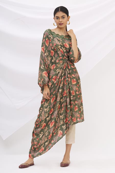 17:17 by Simmi Saboo Printed Knotted Kurta 