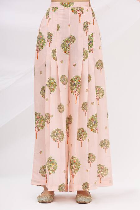 17:17 By Simmi Saboo Pink Chanderi Silk Embroidery Round Kurta And Pant Set at Aza Fashions 17:17 By Simmi Saboo_Pink Chanderi Silk Embroidery Round Kurta And Pant Set _at_Aza_Fashions