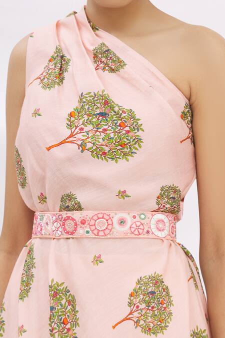 Shop 17:17 By Simmi Saboo Pink Chanderi Silk Embroidery Asymmetric Tunic And Pant Set Online at Aza Fashions Shop_17:17 By Simmi Saboo_Pink Chanderi Silk Embroidery Asymmetric Tunic And Pant Set _Online_at_Aza_Fashions