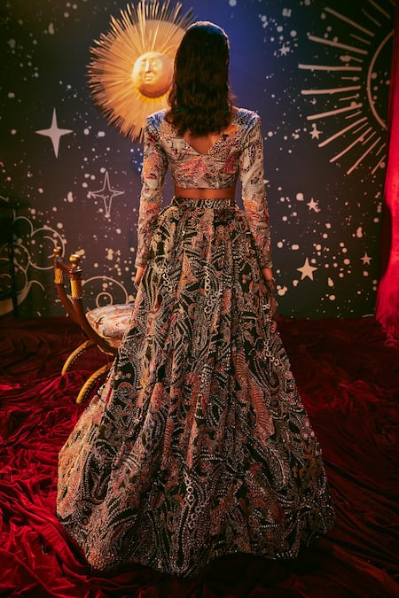 Aisha Rao Embroidered Blouse & Lehenga Set 