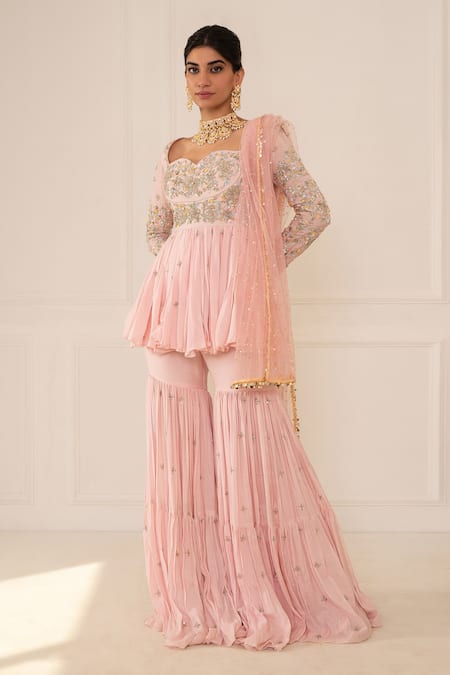 Mani Bhatia Embroidered Sharara Set 