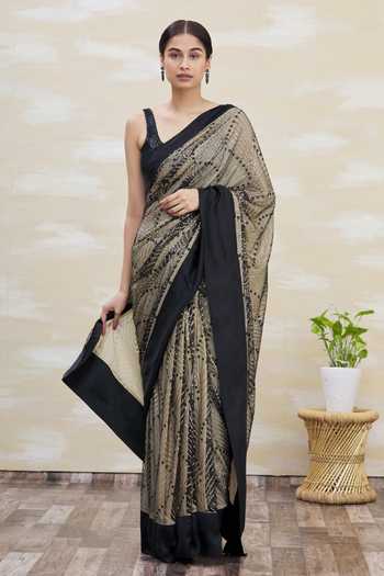 Buy Kommal Sood Beige Georgette Sequins Embellished Saree Online at Aza Fashions Buy_Kommal Sood_Beige Georgette Sequins Embellished Saree _Online_at_Aza_Fashions