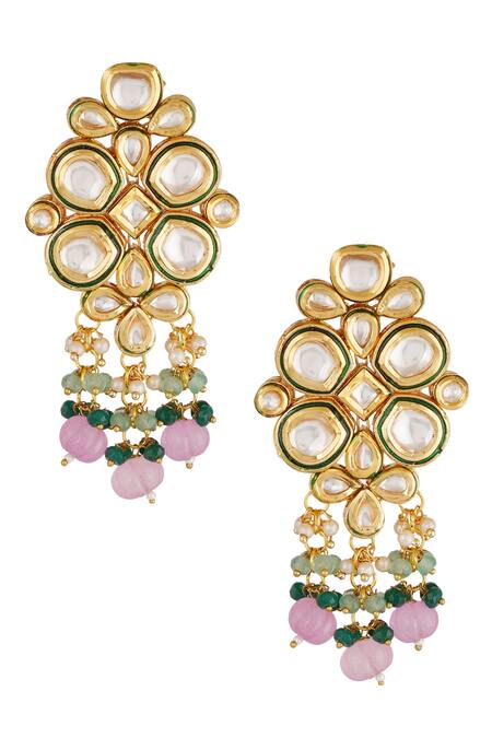 ChhavI'S Jewels Gold Plated Pearls, Beads Kundan Choker Set Online at Aza Fashions ChhavI'S Jewels_Gold Plated Pearls, Beads Kundan Choker Set _Online_at_Aza_Fashions