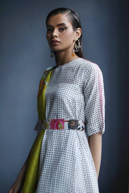 Buy Rajiramniq Yellow Cotton Silk Embroidery Round Printed Kurta Set Online at Aza Fashions Buy_Rajiramniq_Yellow Cotton Silk Embroidery Round Printed Kurta Set _Online_at_Aza_Fashions