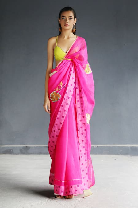 Rajiramniq Kota Silk Saree with Blouse With Unstitched Blouse Piece 