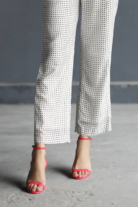 Shop Rajiramniq White Cotton Silk Embroidery Bustier Bandeau Jacket Lapel Printed And Pant Set Online at Aza Fashions Shop_Rajiramniq_White Cotton Silk Embroidery Bustier Bandeau Jacket Lapel Printed And Pant Set _Online_at_Aza_Fashions