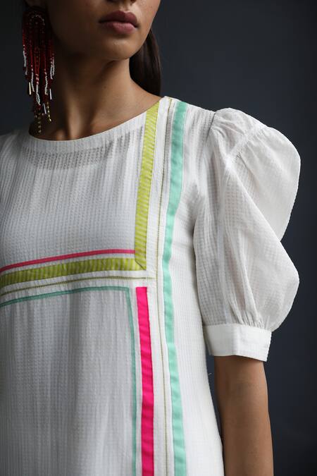 Buy Rajiramniq White Silk, Organic Round Kurta And Pant Set Online at Aza Fashions Buy_Rajiramniq_White Silk, Organic Round Kurta And Pant Set _Online_at_Aza_Fashions