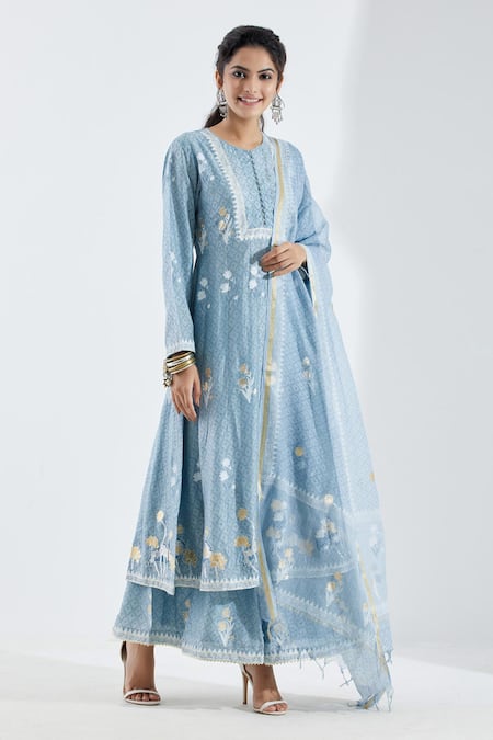 Abbaran Printed Anarkali Set 