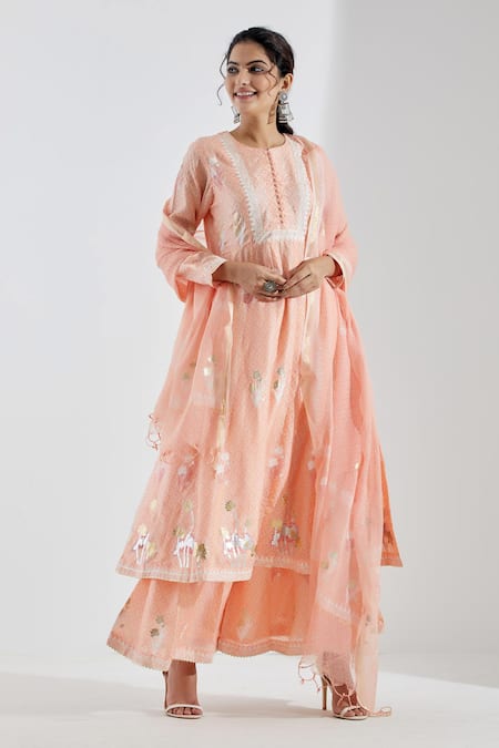 Abbaran Printed Anarkali Set 