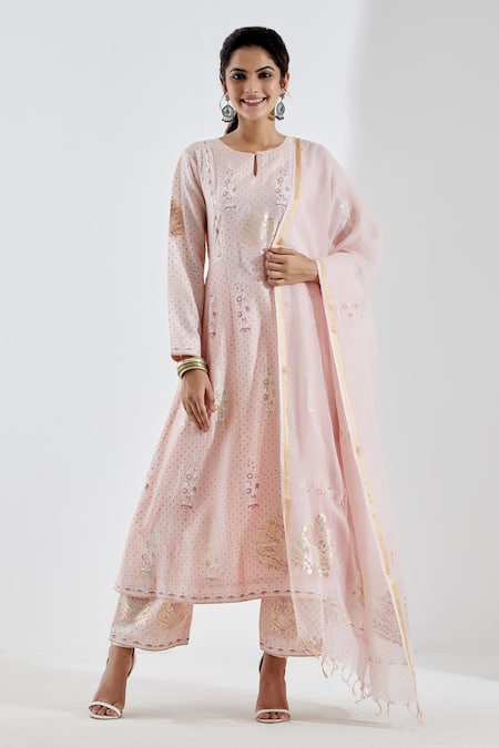 Abbaran Printed Anarkali Set 