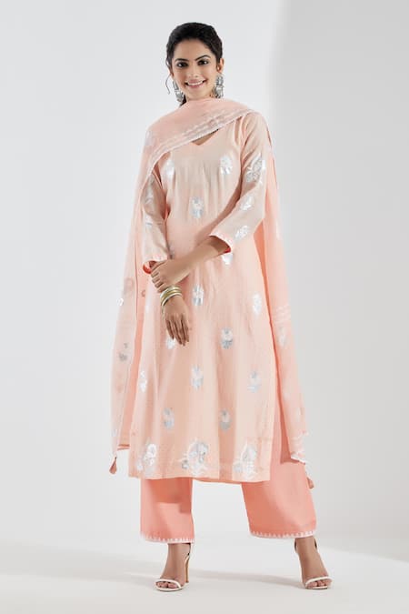 Abbaran Printed Straight Kurta Set 