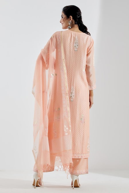 Abbaran Printed Straight Kurta Set 