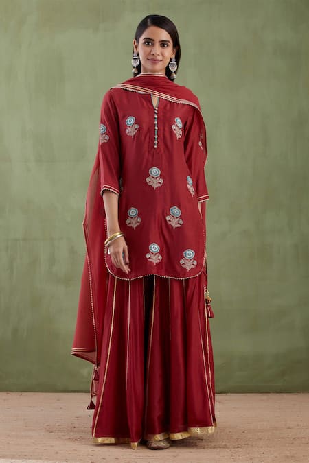 Abbaran Embroidered Gharara Set 