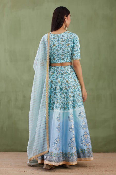 Abbaran Printed Lehenga Set 
