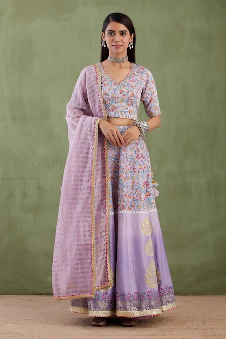 Abbaran Printed Lehenga Set 