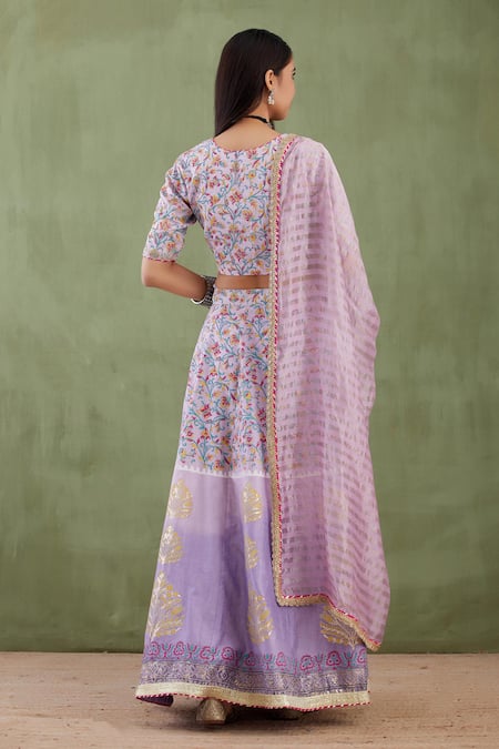 Abbaran Printed Lehenga Set 