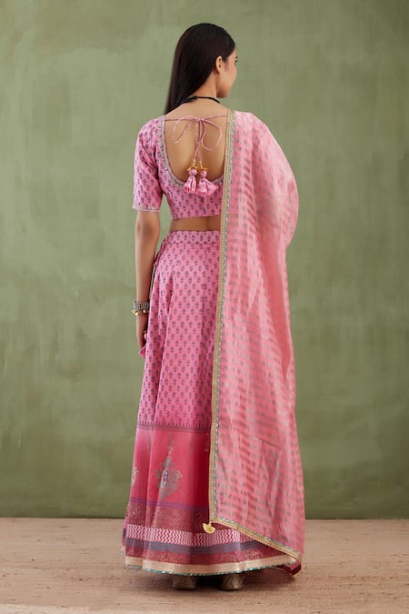 Abbaran Printed Lehenga Set 