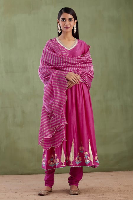 Abbaran Printed Anarkali Set 