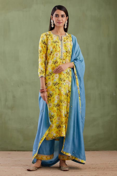 Abbaran Printed Kurta Palazzo Set 