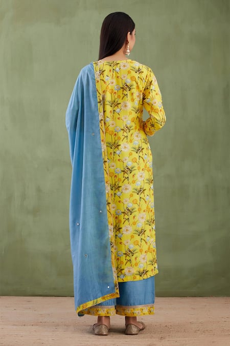 Abbaran Printed Kurta Palazzo Set 