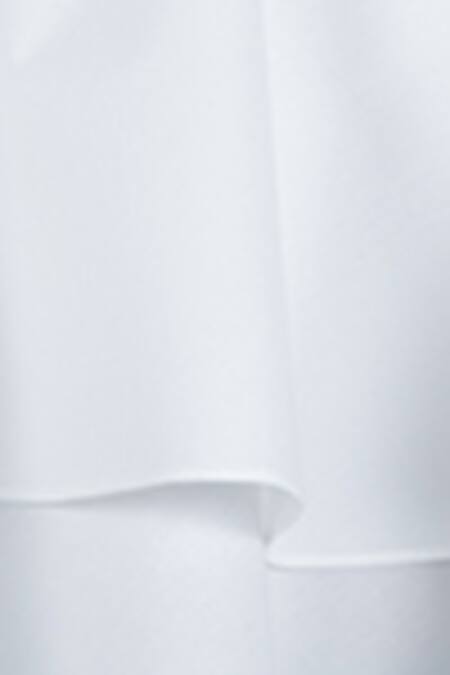 Chillosophy_White Poplin Square Neck Tiered Top _at_Aza_Fashions