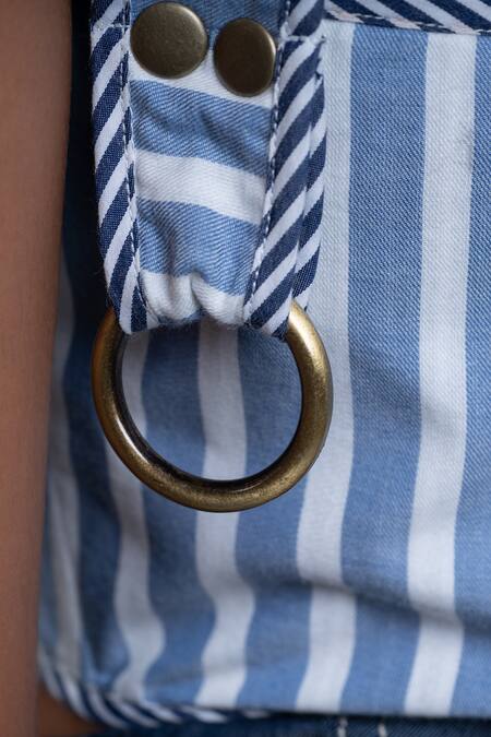 Shop_Chillosophy_Blue Poplin V Neck Striped Crop Top _Online_at_Aza_Fashions