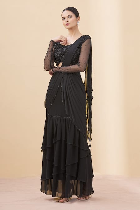 ARPAN VOHRA Pre-Draped Lehenga Saree With Blouse 