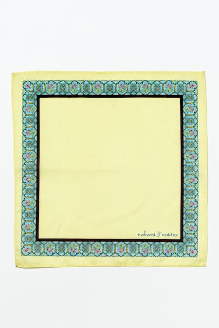 Shop Rabani & Rakha Multi Color Printed Pocket Square Gift Box Set Of 3 at Aza Fashions Shop_Rabani & Rakha_Multi Color Printed Pocket Square Gift Box Set Of 3 _at_Aza_Fashions