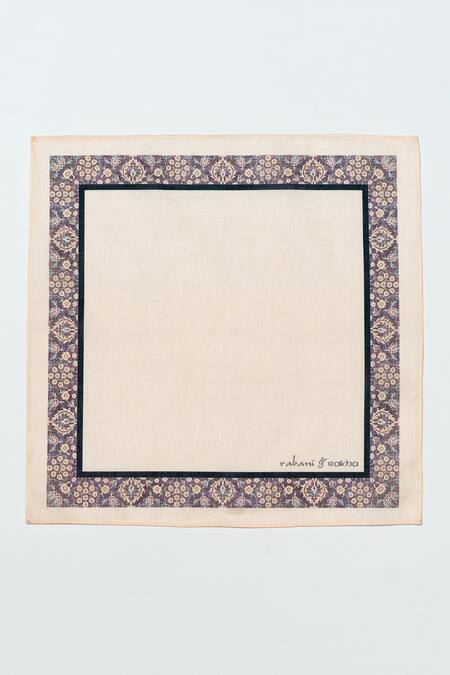Rabani & Rakha Multi Color Printed Pocket Square Gift Box Set Of 3 Online at Aza Fashions Rabani & Rakha_Multi Color Printed Pocket Square Gift Box Set Of 3 _Online_at_Aza_Fashions