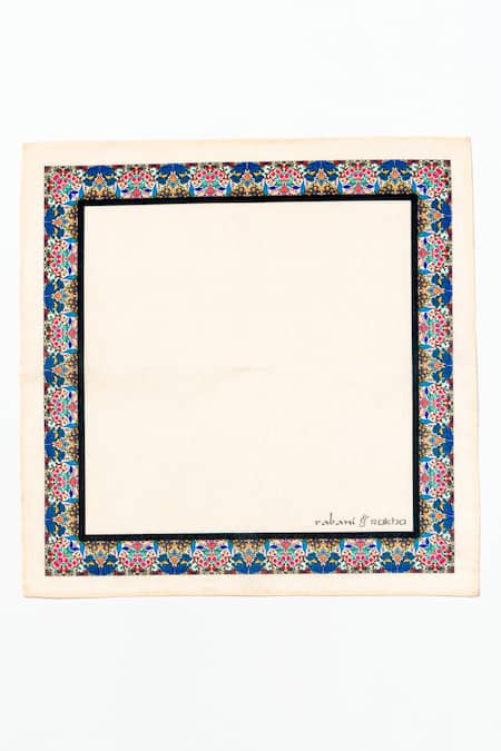 Rabani & Rakha Printed Pocket Square Gift Box Set of 3 
