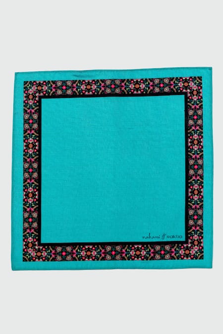 Rabani & Rakha Printed Pocket Square Gift Box Set of 3 