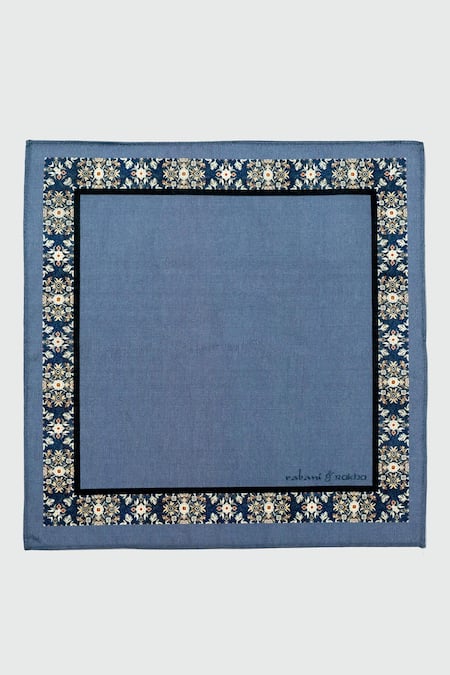 Rabani & Rakha_Multi Color Printed Pocket Square Gift Box Set Of 3 _Online_at_Aza_Fashions