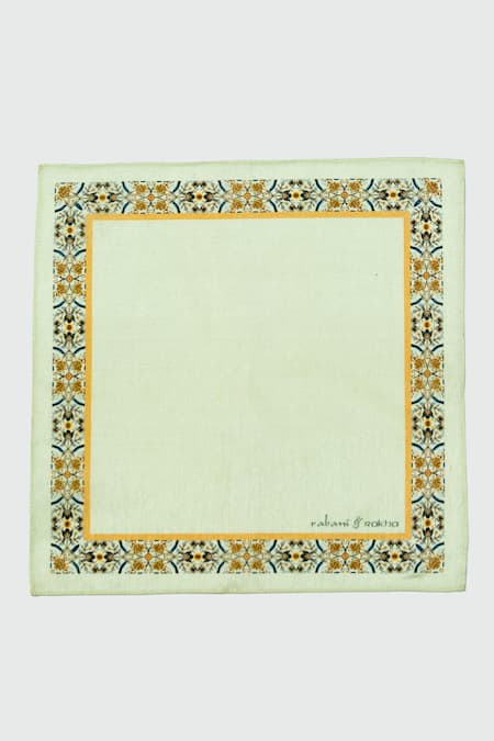 Rabani & Rakha Printed Pocket Square Gift Box Set of 3 