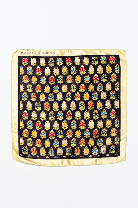 Buy Rabani & Rakha Multi Color Printed Pocket Square Gift Box Set Of 3 Online at Aza Fashions Buy_Rabani & Rakha_Multi Color Printed Pocket Square Gift Box Set Of 3 _Online_at_Aza_Fashions