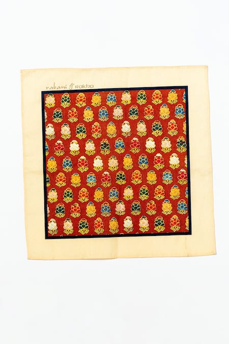 Rabani & Rakha Multi Color Printed Pocket Square Gift Box Set Of 3 Online at Aza Fashions Rabani & Rakha_Multi Color Printed Pocket Square Gift Box Set Of 3 _Online_at_Aza_Fashions