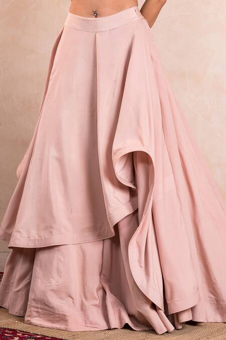 Buy Shikha And Srishti Design Pink Organza V Neck Layered Lehenga Set Online at Aza Fashions Buy_Shikha And Srishti Design_Pink Organza V Neck Layered Lehenga Set _Online_at_Aza_Fashions