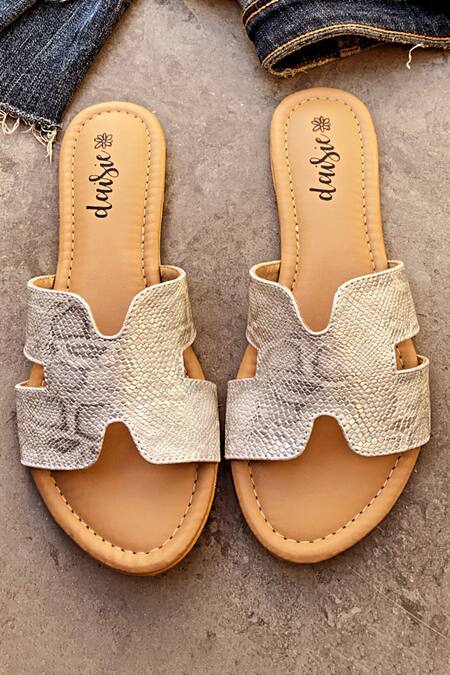 Shop_Daisie_White Animal Print Sliders_Online_at_Aza_Fashions